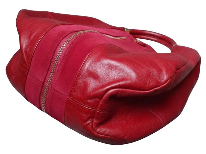 Jimmy Choo Borsa Hobo in pelle e scamosciato rosso - vista 4