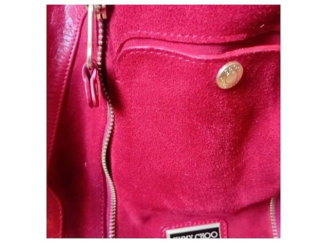 Jimmy Choo Borsa Hobo in pelle e scamosciato rosso - vista 6