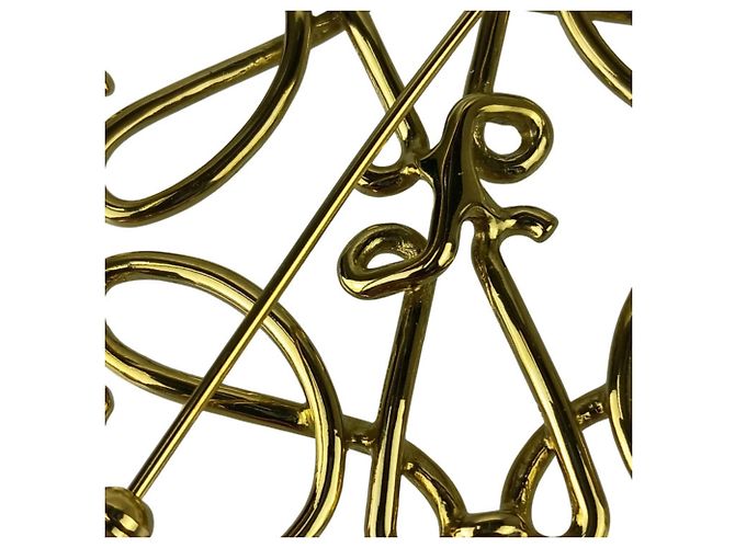 Spilla Anagram in metallo dorato Loewe D'oro - vista 5