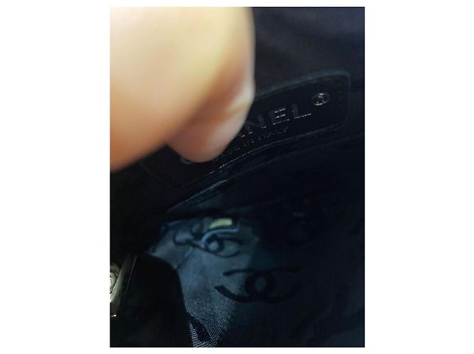Chanel CC Handyhülle aus gestepptem Lammleder - Rosa Schwarz Pink - Ansicht 5