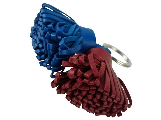 Hermès Portachiavi Hermes Carmen Unodos Rosso Blu - vista 4