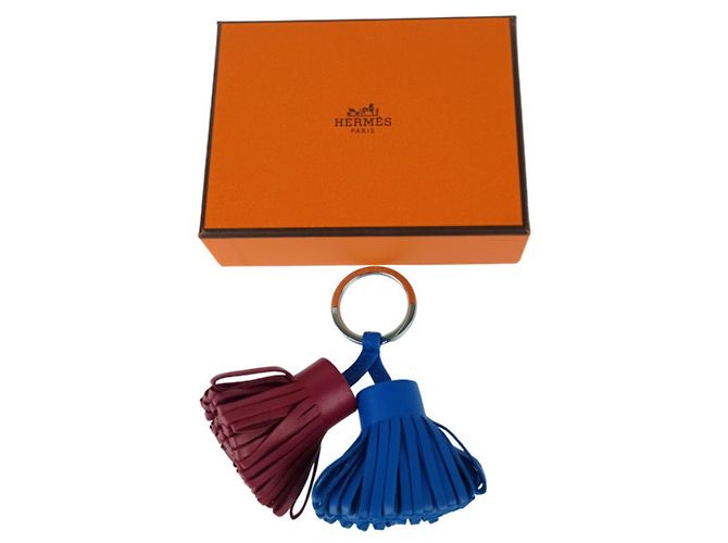 Hermès Portachiavi Hermes Carmen Unodos Rosso Blu - vista 7