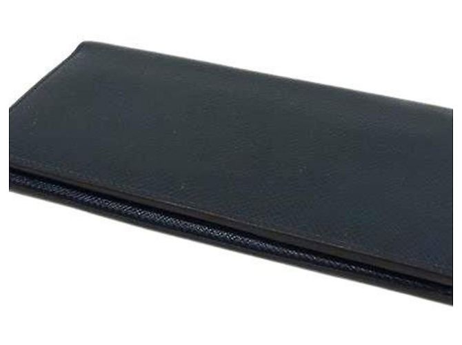 Louis Vuitton Ocean Leather Bi-fold Bill Wallet Blue - view 2