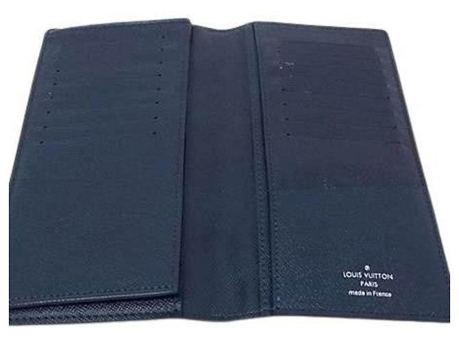 Louis Vuitton Ocean Leather Bi-fold Bill Wallet Blue - view 3
