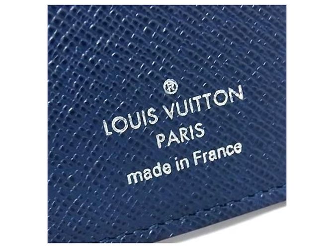 Louis Vuitton Ocean Leather Bi-fold Bill Wallet Blue - view 5