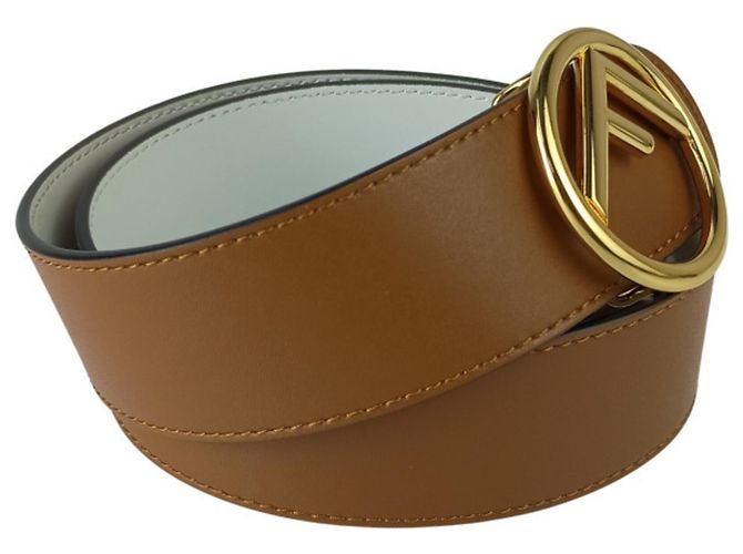 Fendi Damen Gürtel aus braunem Leder, wendbar - Ansicht 2