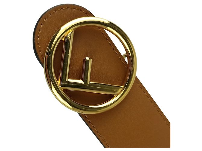 Fendi Damen Gürtel aus braunem Leder, wendbar - Ansicht 4