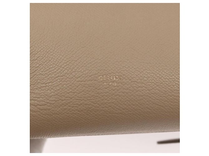 Céline Cinto Celine em couro de bezerro Medium Bege - vista 6