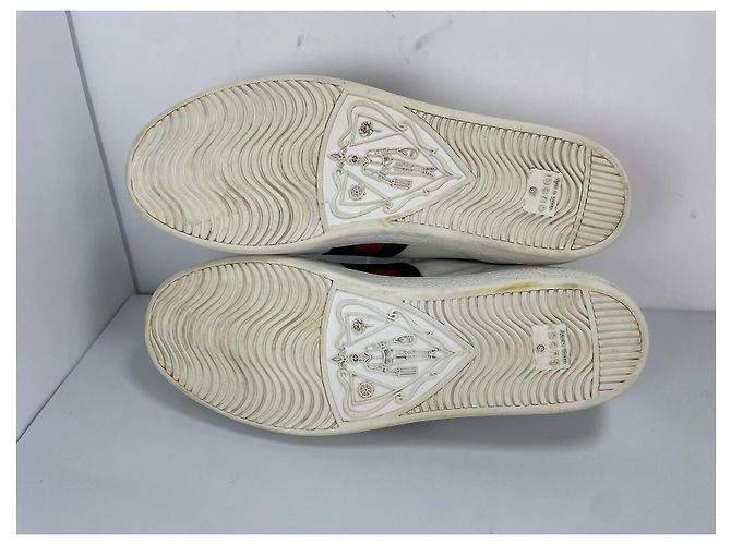 Gucci Ace Bee Sneaker Weiß Leder Rot Grün - Ansicht 8