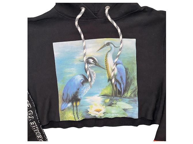 Heron Preston Sudadera corta con capucha Negro - vista 4