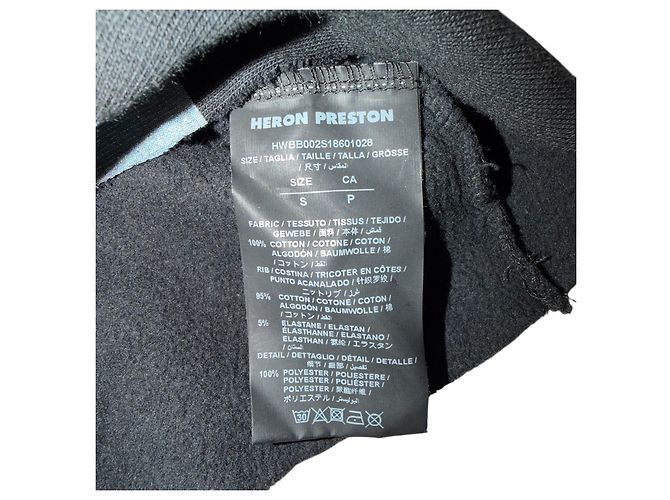Heron Preston Sudadera corta con capucha Negro - vista 8
