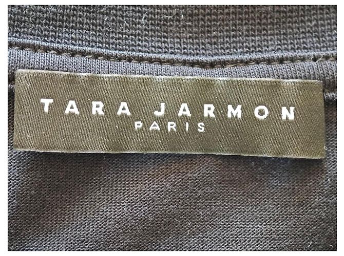 Camiseta Tara Jarmon negra de algodón con gráfico de París Negro - vista 3