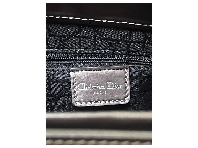 Christian Dior Borsa Tote in Pelle Marrone Scuro - vista 15