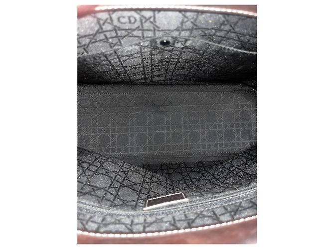 Christian Dior Borsa Tote in Pelle Marrone Scuro - vista 18