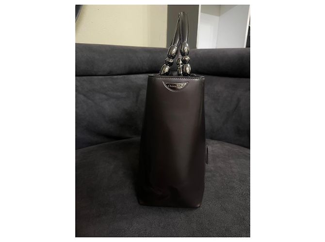 Christian Dior Borsa Tote in Pelle Marrone Scuro - vista 5