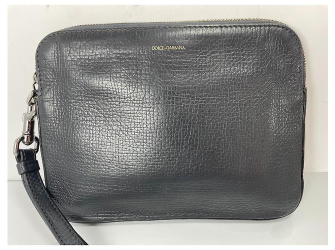 Dolce & Gabbana Clutch in pelle uomo Grigio - vista 2