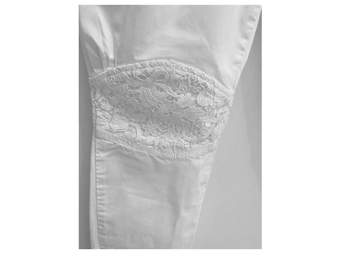 Autre Marque Pantalones Scervino Street blancos de algodón y encaje - vista 3