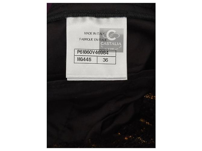 Chanel Completo Giacca Bomber e Pantaloni Tweed Lesage Nero D'oro - vista 10