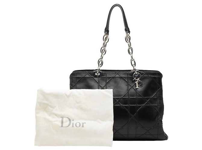 Borsa Christian Dior Cannage Granville Chain Nero - vista 12