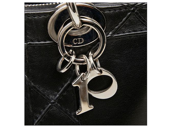 Borsa Christian Dior Cannage Granville Chain Nero - vista 8