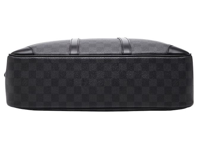 Borsa Business Louis Vuitton Damier Graphite Voyage GM Marrone Nero - vista 3