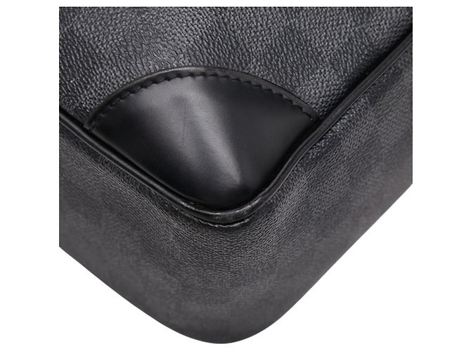 Borsa Business Louis Vuitton Damier Graphite Voyage GM Marrone Nero - vista 6