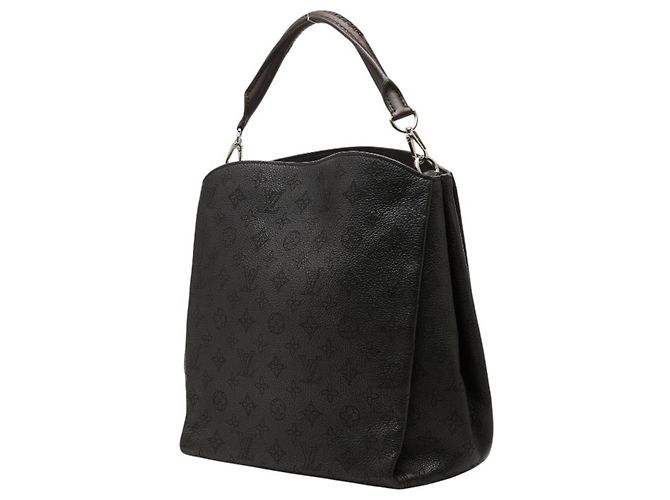 Borsa Louis Vuitton Monogram Mahina Babylon PM Nero - vista 2