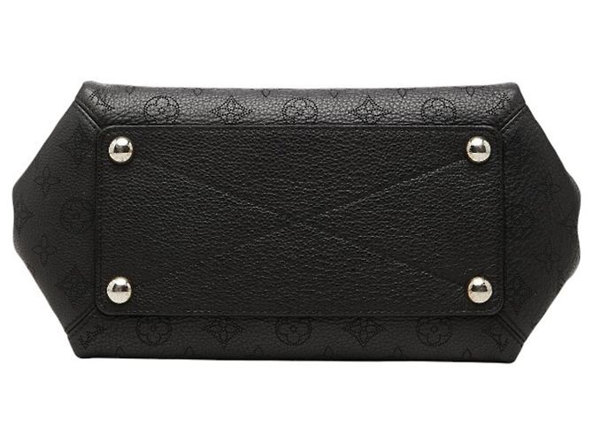 Borsa Louis Vuitton Monogram Mahina Babylon PM Nero - vista 3