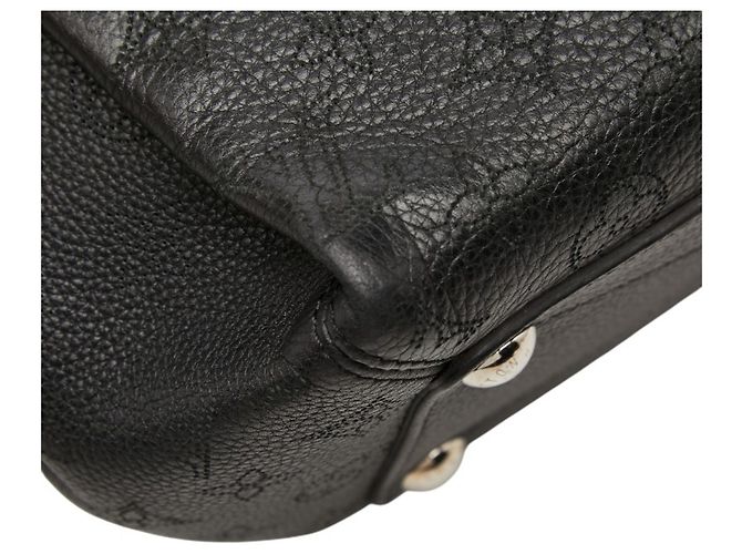 Borsa Louis Vuitton Monogram Mahina Babylon PM Nero - vista 5