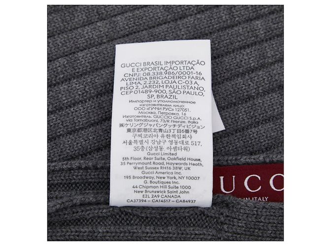 Sciarpa in maglia a coste con logo Gucci Marrone - vista 8