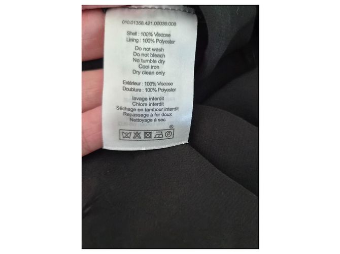 Autre Marque Rixo Mya Langes Schwarzes Kleid mit Federn - Ansicht 11