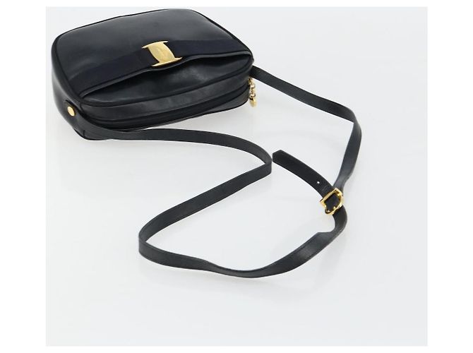 Salvatore Ferragamo Vala Leather Blu navy - vista 7
