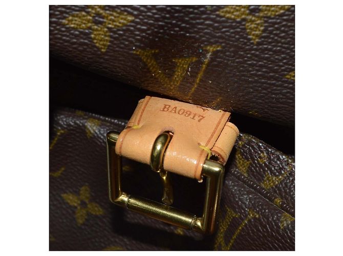 Louis Vuitton Vintage Montsouris Monogram Canvas GM Marron - vue 5