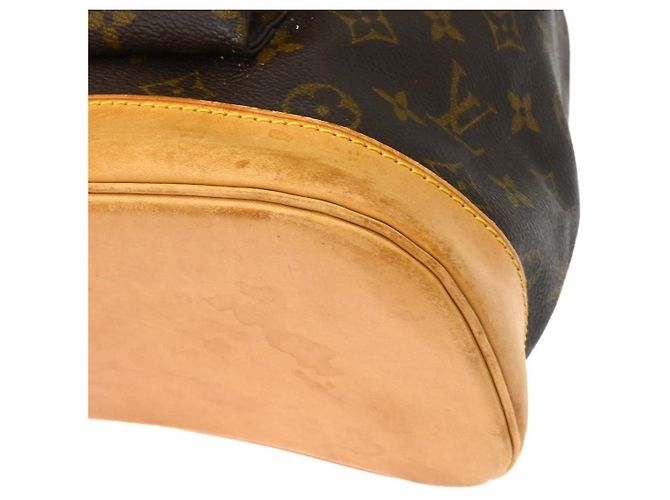 Louis Vuitton Vintage Montsouris Monogram Canvas GM Marron - vue 6