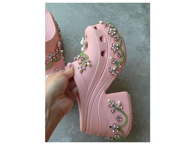 Autre Marque Simone Rocha x Crocs Zoccoli Siren Rosa - vista 12