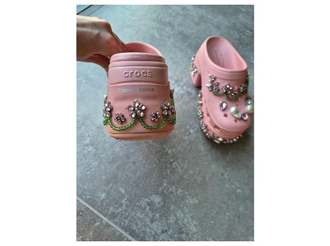 Autre Marque Simone Rocha x Crocs Zoccoli Siren Rosa - vista 7
