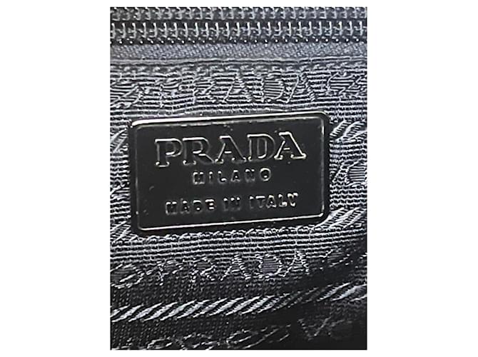 Jacquard Borsa a spalla Prada in pelle Nero Grigio - vista 10