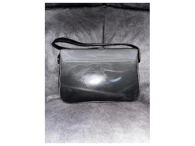 Jacquard Borsa a spalla Prada in pelle Nero Grigio - vista 2