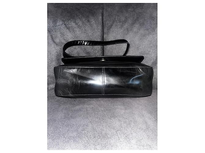 Jacquard Borsa a spalla Prada in pelle Nero Grigio - vista 3