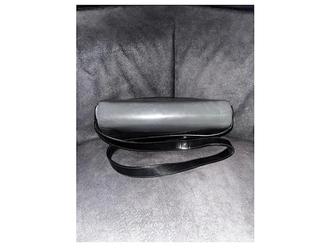 Jacquard Borsa a spalla Prada in pelle Nero Grigio - vista 6