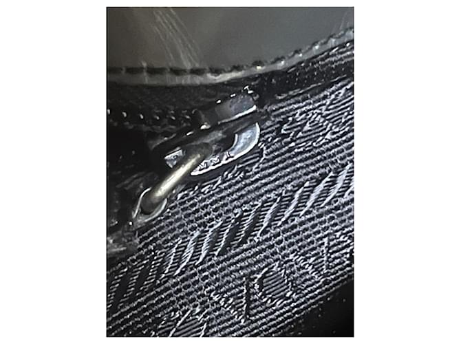 Jacquard Borsa a spalla Prada in pelle Nero Grigio - vista 7