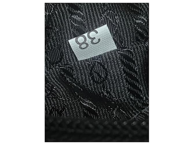 Jacquard Borsa a spalla Prada in pelle Nero Grigio - vista 9