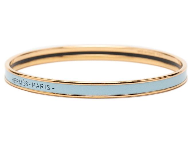 Hermès Bracciale charm in smalto Hermes Uni XS Blu D'oro - vista 2
