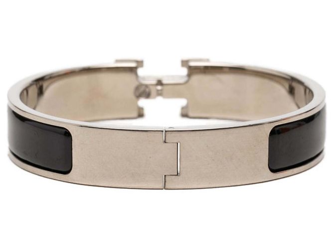 Hermès Hermes Click H PM Emailarmband Schwarz Silber - Ansicht 3