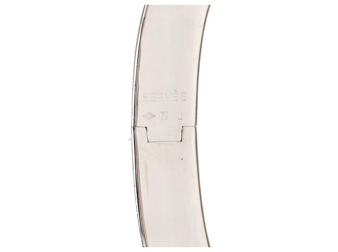 Hermès Hermes Click Emaille Armband Schwarz Silber - Ansicht 4