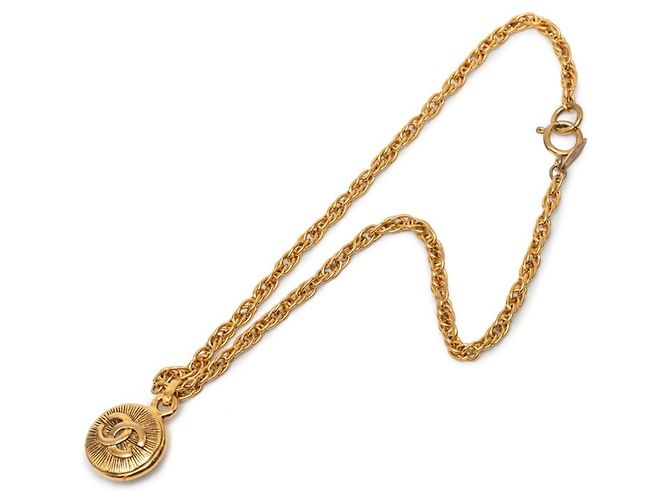 Collana a catena Chanel Vintage Coco Mark D'oro - vista 3