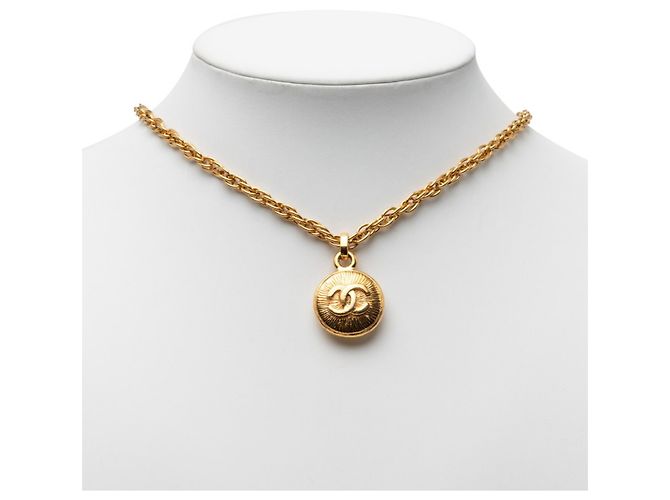 Collana a catena Chanel Vintage Coco Mark D'oro - vista 6