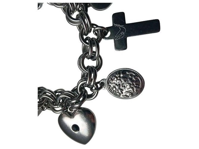 Moschino Bracciale con charm color argento - vista 4