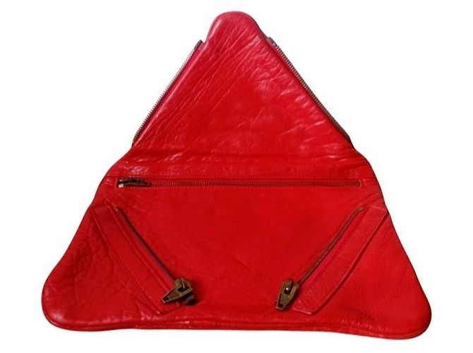 Alexander Wang Clutch in pelle rossa Rosso - vista 4