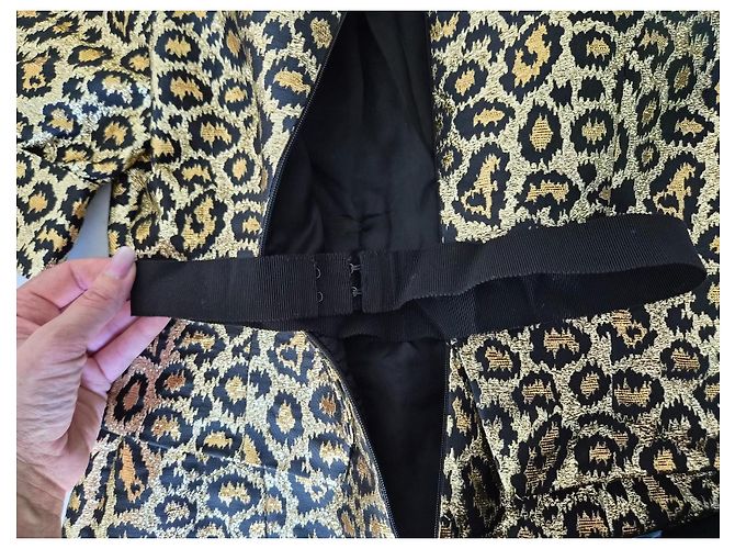 Alessandra Rich Goldenes Leopard-Print Midikleid Leopardenprint - Ansicht 10